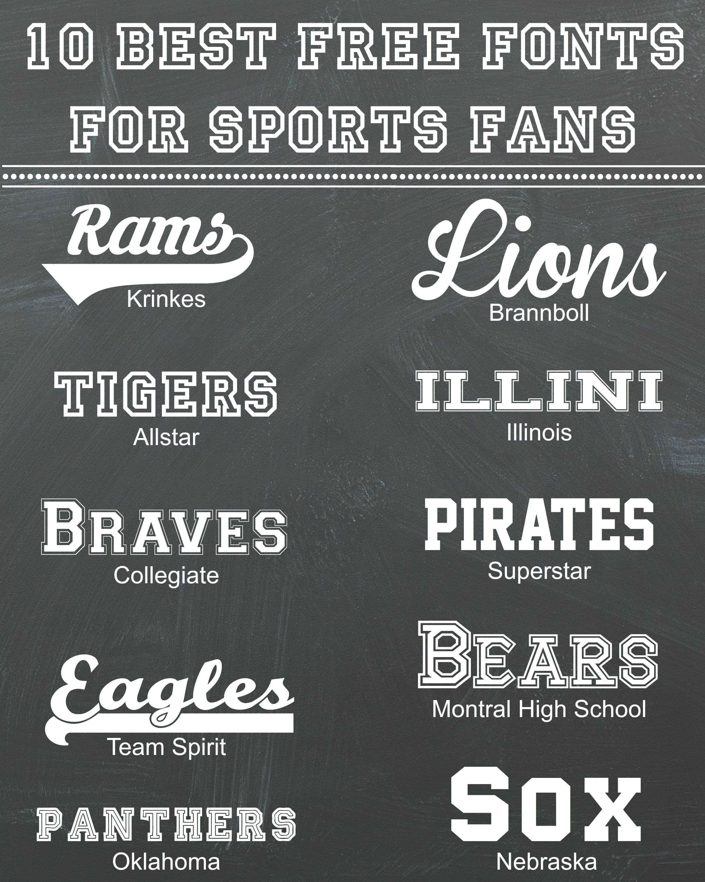 10 Best Free Fonts For Sports Fans Rosewood And Grace